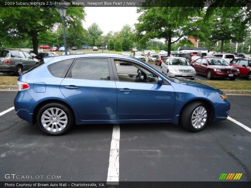 Newport Blue Pearl / Ivory 2009 Subaru Impreza 2.5i Premium Wagon