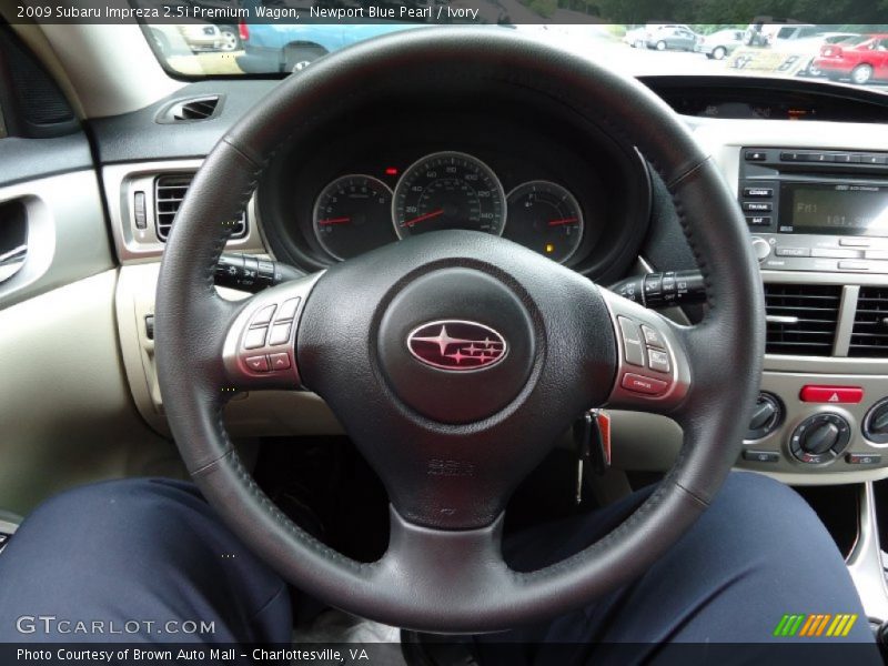 Newport Blue Pearl / Ivory 2009 Subaru Impreza 2.5i Premium Wagon