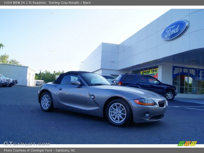 Sterling Gray Metallic / Black 2004 BMW Z4 2.5i Roadster