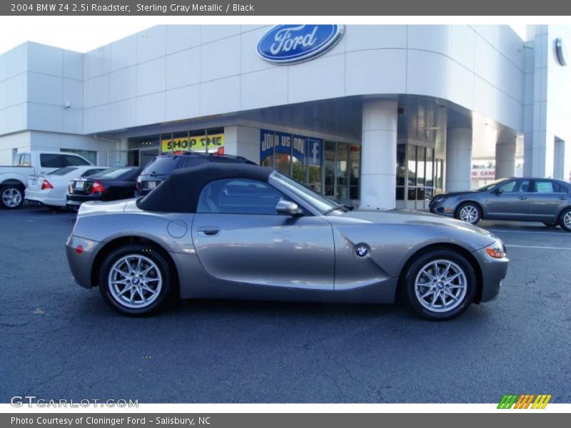Sterling Gray Metallic / Black 2004 BMW Z4 2.5i Roadster
