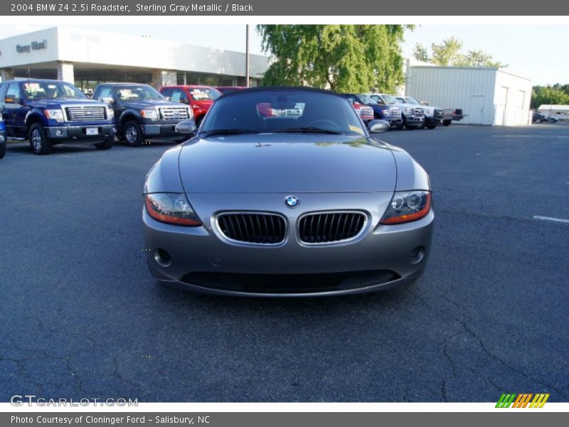 Sterling Gray Metallic / Black 2004 BMW Z4 2.5i Roadster
