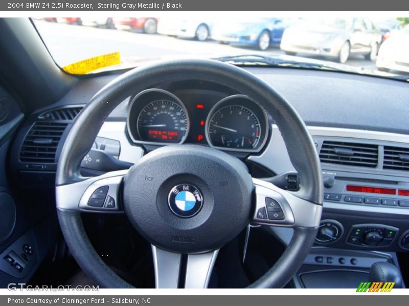 Sterling Gray Metallic / Black 2004 BMW Z4 2.5i Roadster