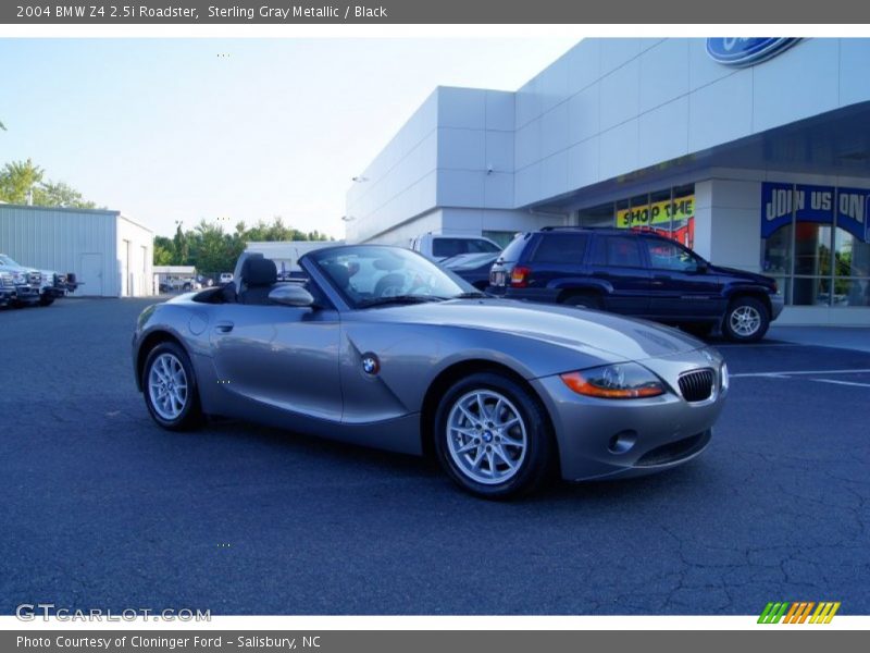 Sterling Gray Metallic / Black 2004 BMW Z4 2.5i Roadster