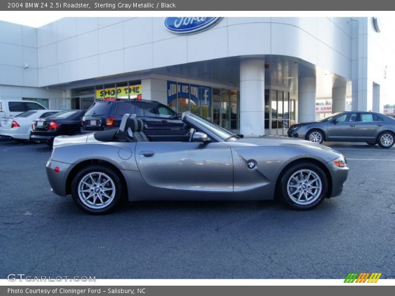 Sterling Gray Metallic / Black 2004 BMW Z4 2.5i Roadster