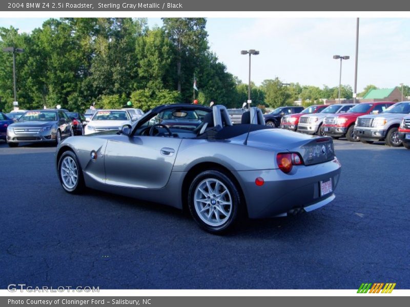 Sterling Gray Metallic / Black 2004 BMW Z4 2.5i Roadster