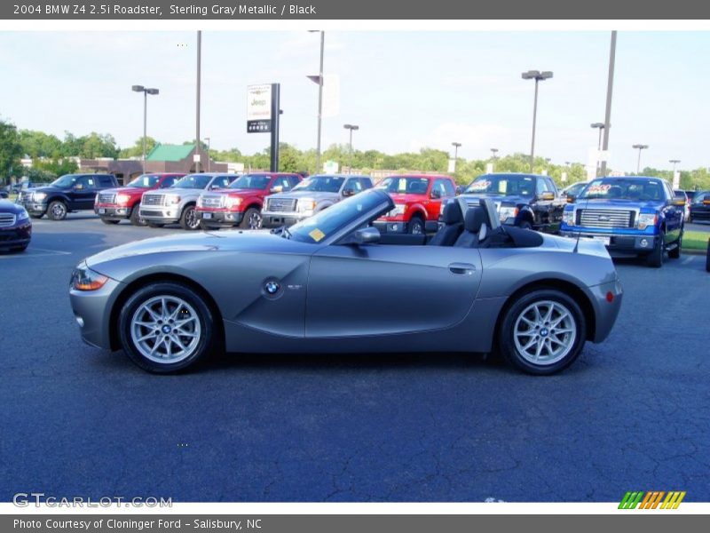 Sterling Gray Metallic / Black 2004 BMW Z4 2.5i Roadster