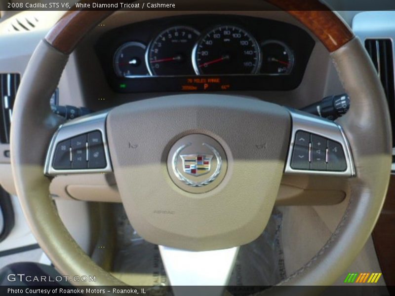 White Diamond Tricoat / Cashmere 2008 Cadillac STS V6