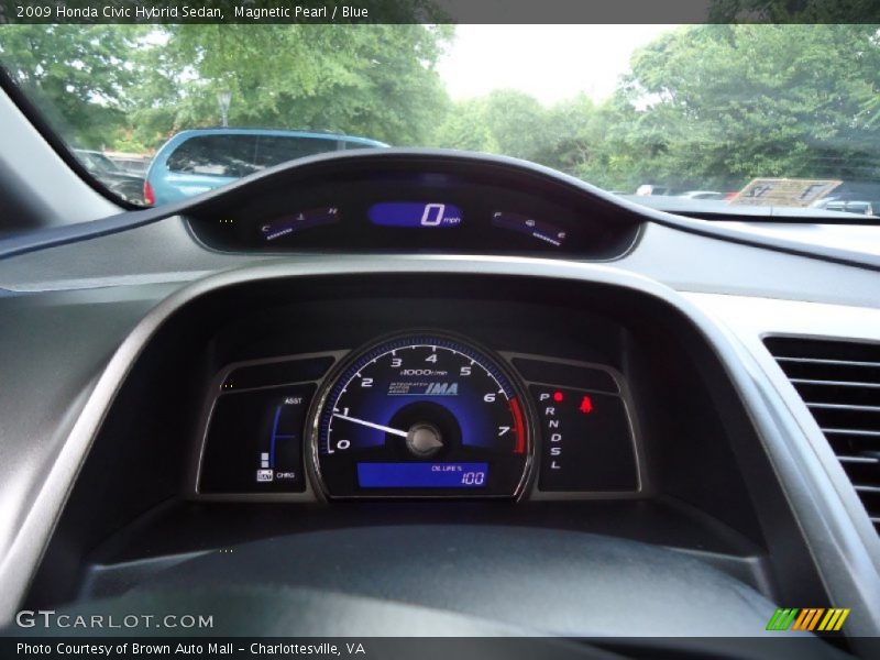 Magnetic Pearl / Blue 2009 Honda Civic Hybrid Sedan