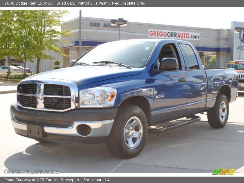 Patriot Blue Pearl / Medium Slate Gray 2008 Dodge Ram 1500 SXT Quad Cab