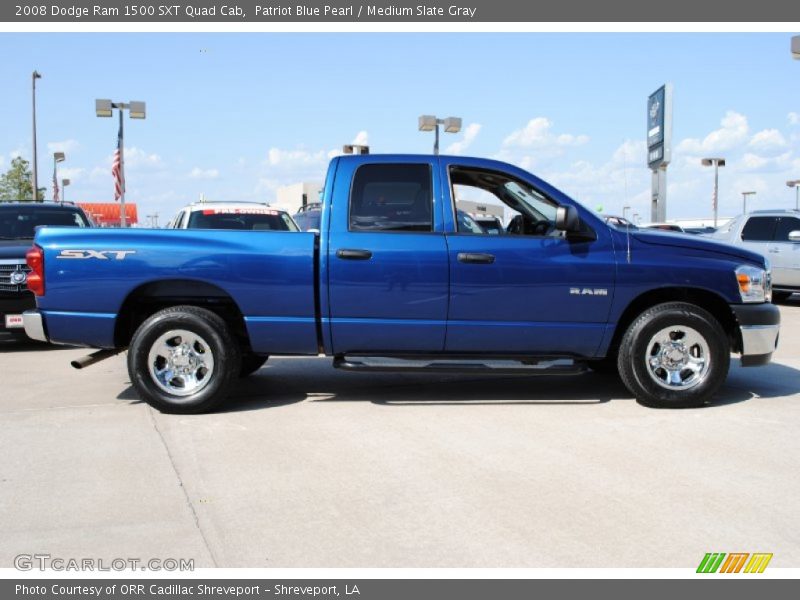 Patriot Blue Pearl / Medium Slate Gray 2008 Dodge Ram 1500 SXT Quad Cab