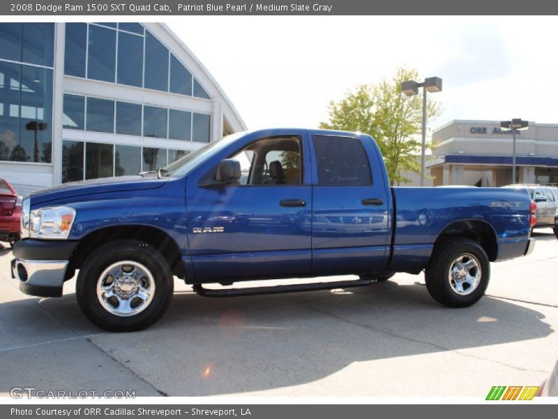 Patriot Blue Pearl / Medium Slate Gray 2008 Dodge Ram 1500 SXT Quad Cab