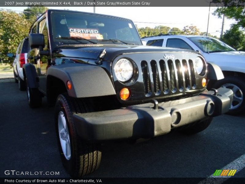 Black / Dark Slate Gray/Medium Slate Gray 2007 Jeep Wrangler Unlimited X 4x4