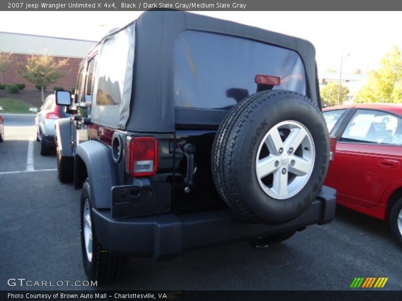 Black / Dark Slate Gray/Medium Slate Gray 2007 Jeep Wrangler Unlimited X 4x4