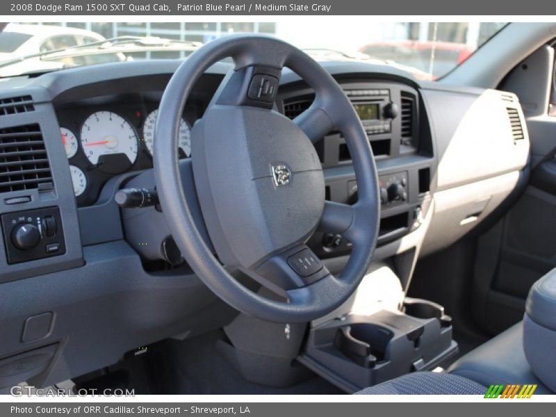 Patriot Blue Pearl / Medium Slate Gray 2008 Dodge Ram 1500 SXT Quad Cab
