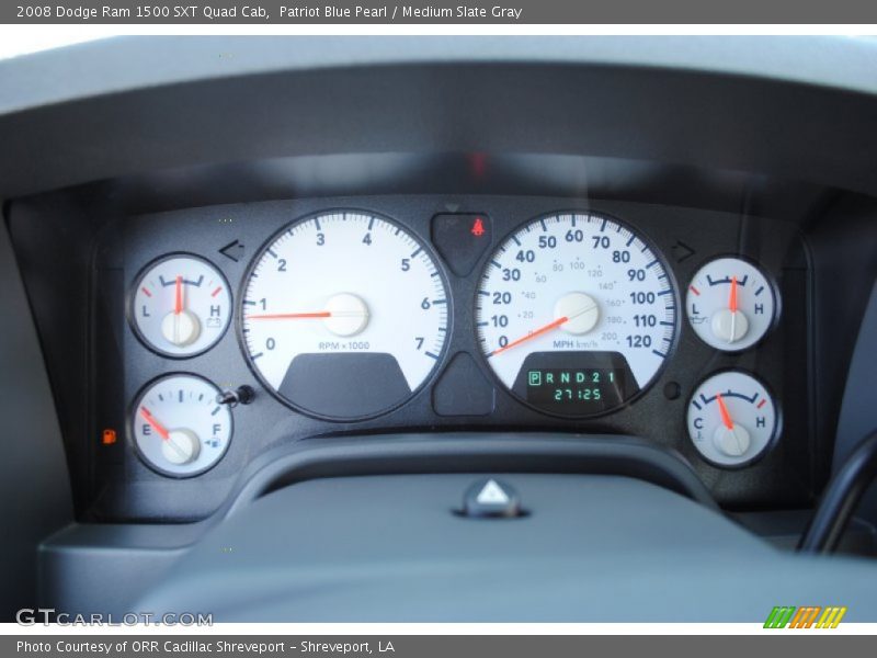 Patriot Blue Pearl / Medium Slate Gray 2008 Dodge Ram 1500 SXT Quad Cab