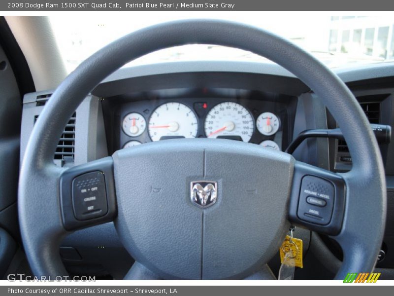 Patriot Blue Pearl / Medium Slate Gray 2008 Dodge Ram 1500 SXT Quad Cab