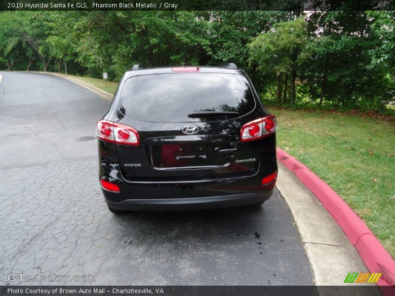 Phantom Black Metallic / Gray 2010 Hyundai Santa Fe GLS