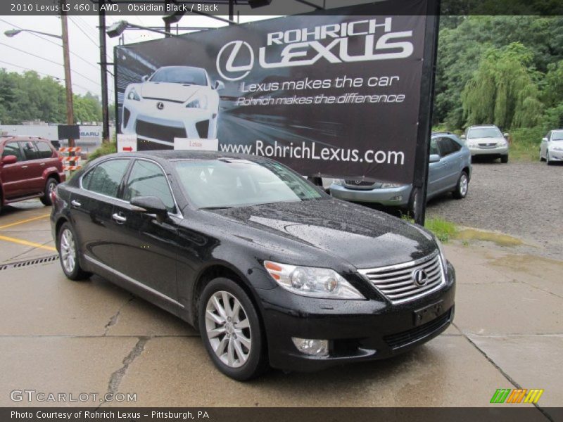 Obsidian Black / Black 2010 Lexus LS 460 L AWD