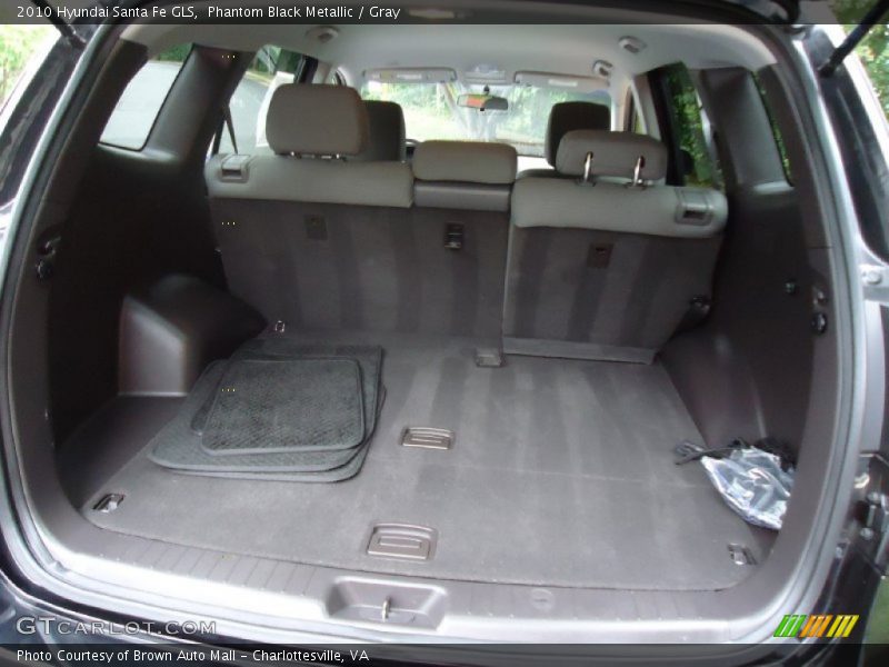 Phantom Black Metallic / Gray 2010 Hyundai Santa Fe GLS