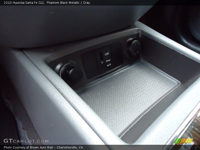 Phantom Black Metallic / Gray 2010 Hyundai Santa Fe GLS