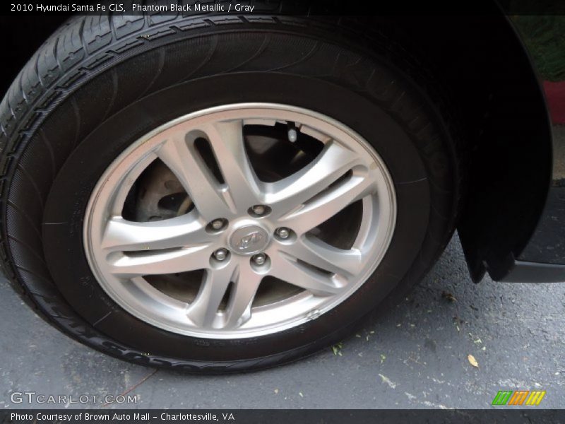 Phantom Black Metallic / Gray 2010 Hyundai Santa Fe GLS