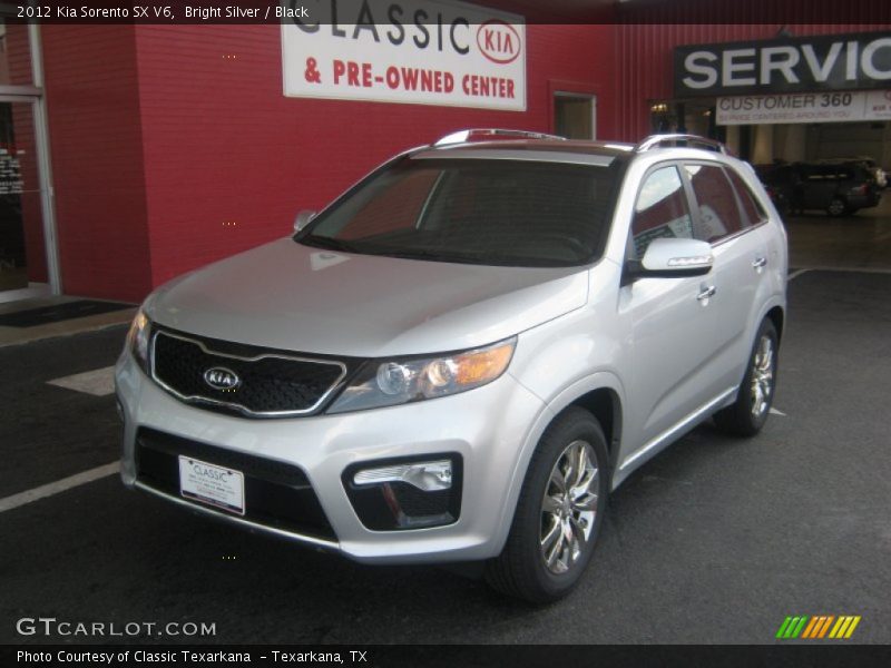 Bright Silver / Black 2012 Kia Sorento SX V6