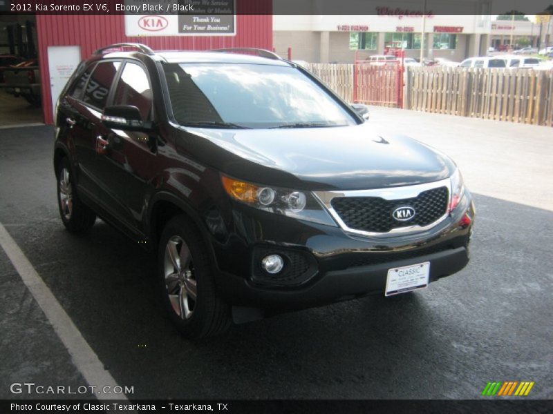 Ebony Black / Black 2012 Kia Sorento EX V6