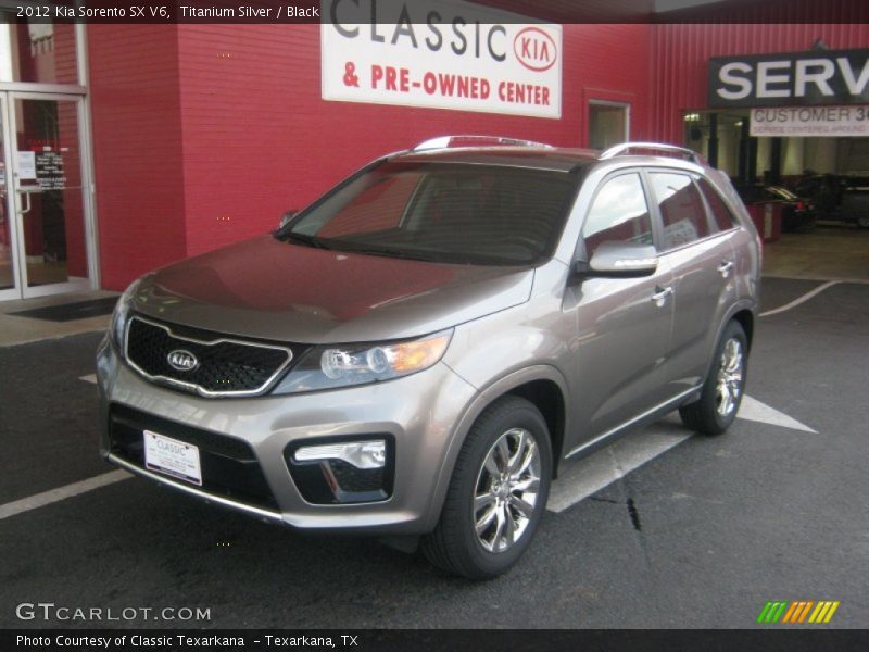 Titanium Silver / Black 2012 Kia Sorento SX V6