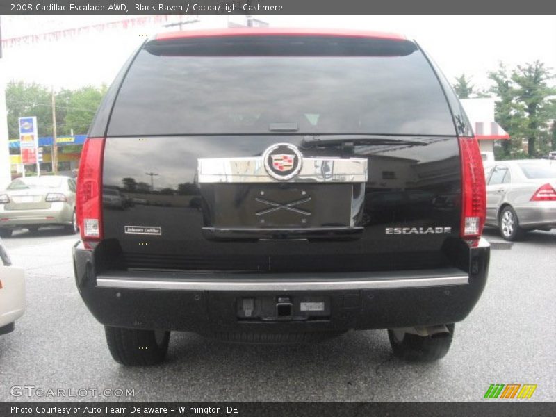 Black Raven / Cocoa/Light Cashmere 2008 Cadillac Escalade AWD