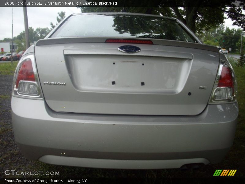 Silver Birch Metallic / Charcoal Black/Red 2008 Ford Fusion SE