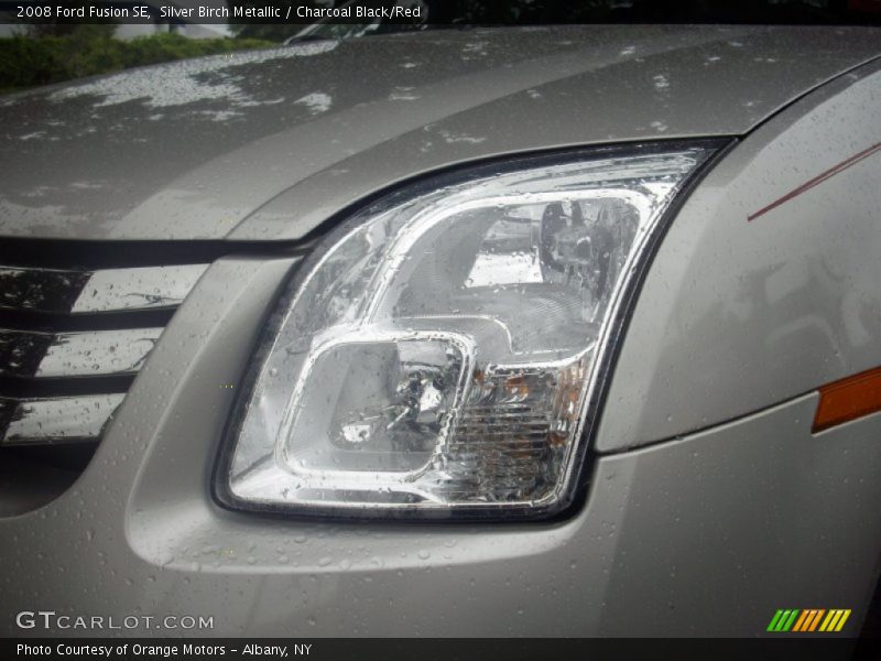 Silver Birch Metallic / Charcoal Black/Red 2008 Ford Fusion SE