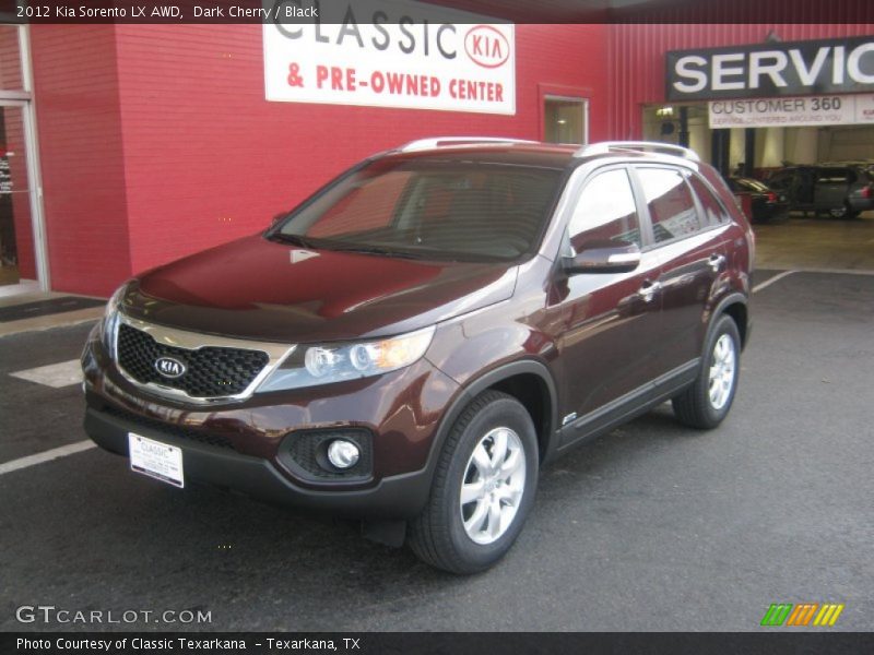 Dark Cherry / Black 2012 Kia Sorento LX AWD