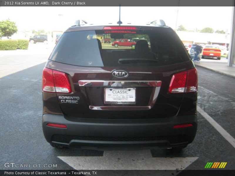 Dark Cherry / Black 2012 Kia Sorento LX AWD