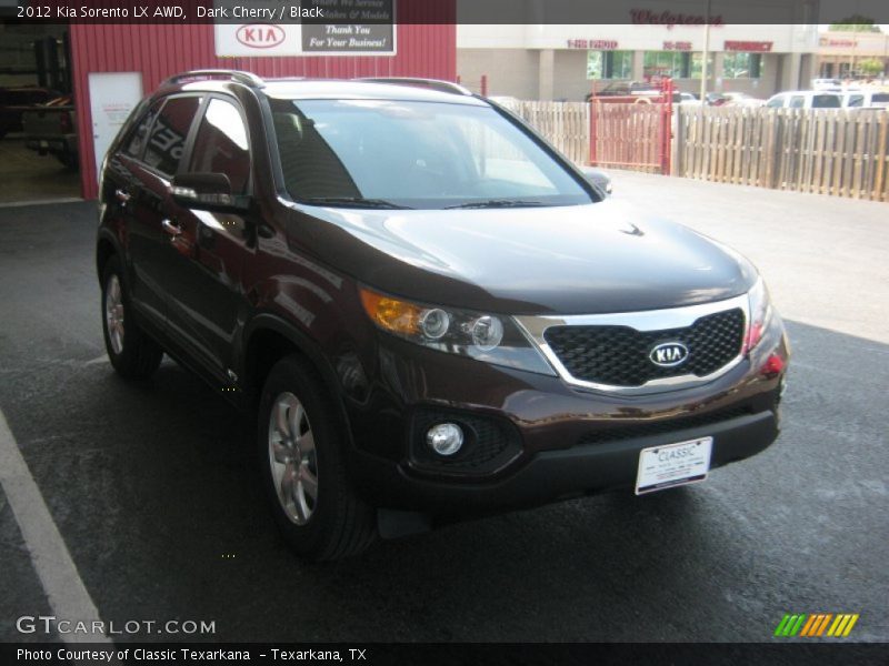 Dark Cherry / Black 2012 Kia Sorento LX AWD