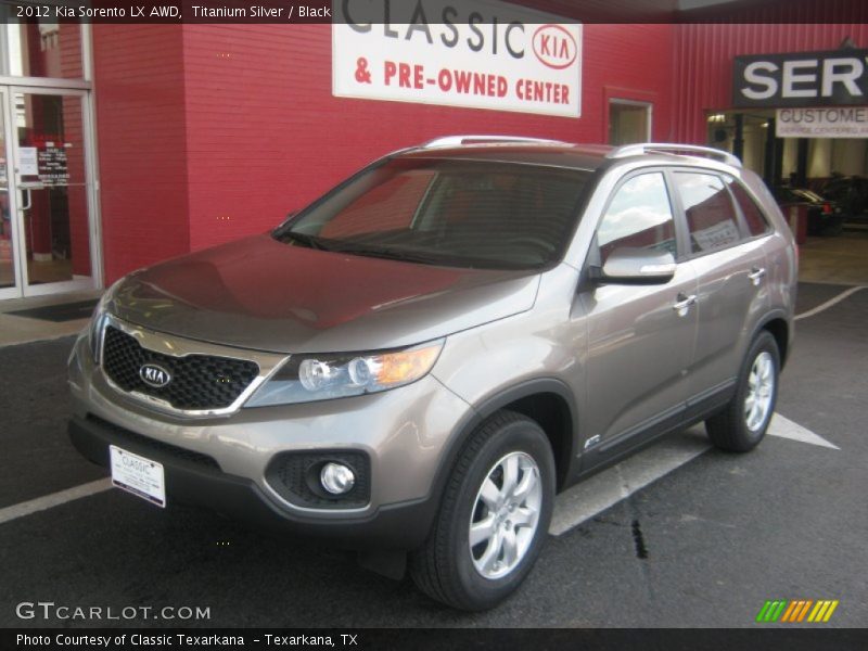 Titanium Silver / Black 2012 Kia Sorento LX AWD