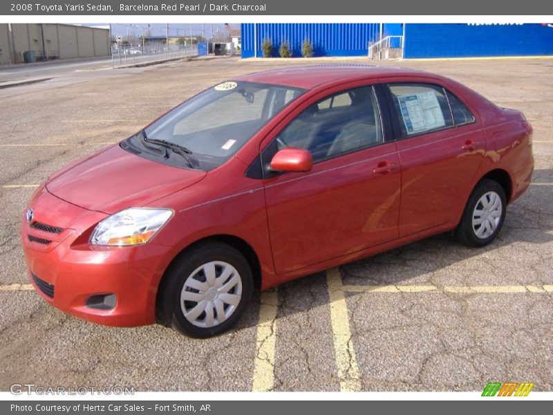 Barcelona Red Pearl / Dark Charcoal 2008 Toyota Yaris Sedan