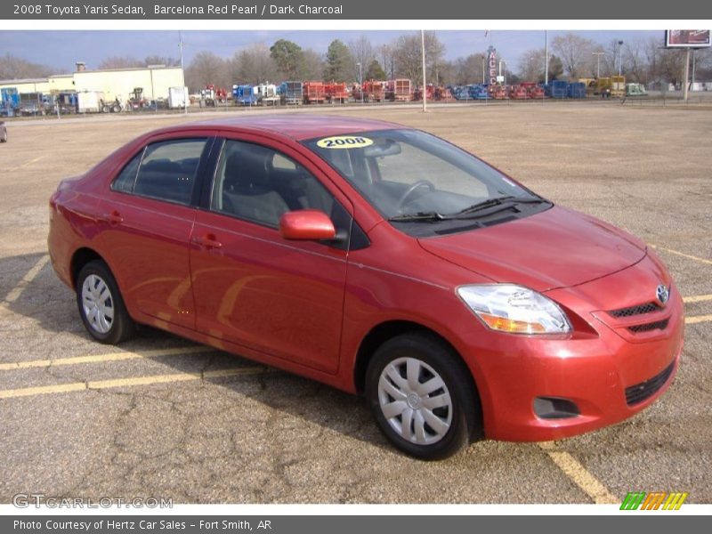 Barcelona Red Pearl / Dark Charcoal 2008 Toyota Yaris Sedan