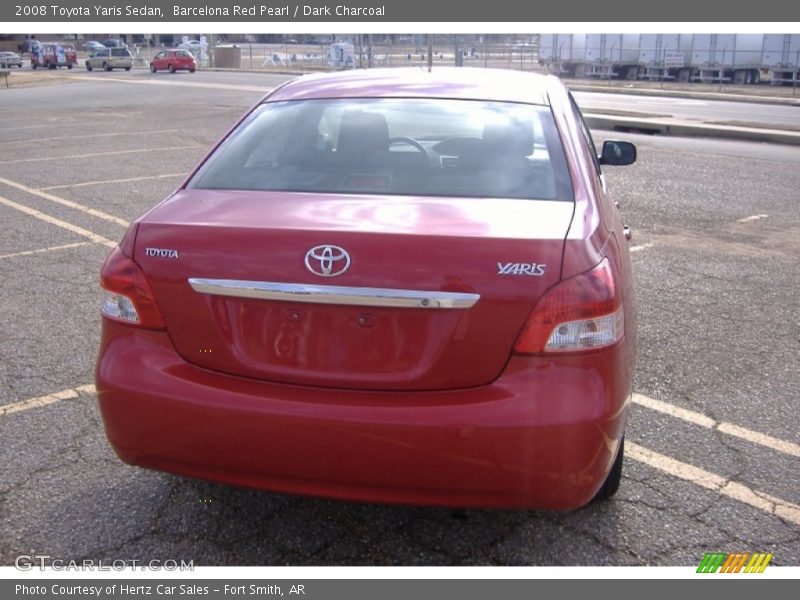 Barcelona Red Pearl / Dark Charcoal 2008 Toyota Yaris Sedan