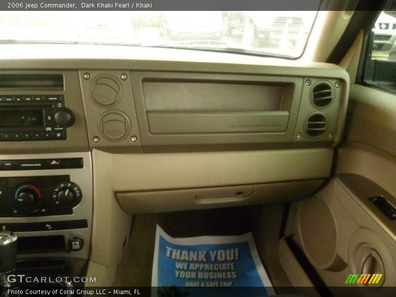 Dark Khaki Pearl / Khaki 2006 Jeep Commander