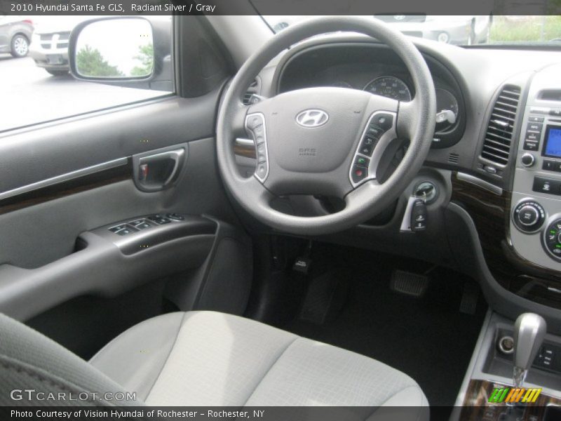 Radiant Silver / Gray 2010 Hyundai Santa Fe GLS