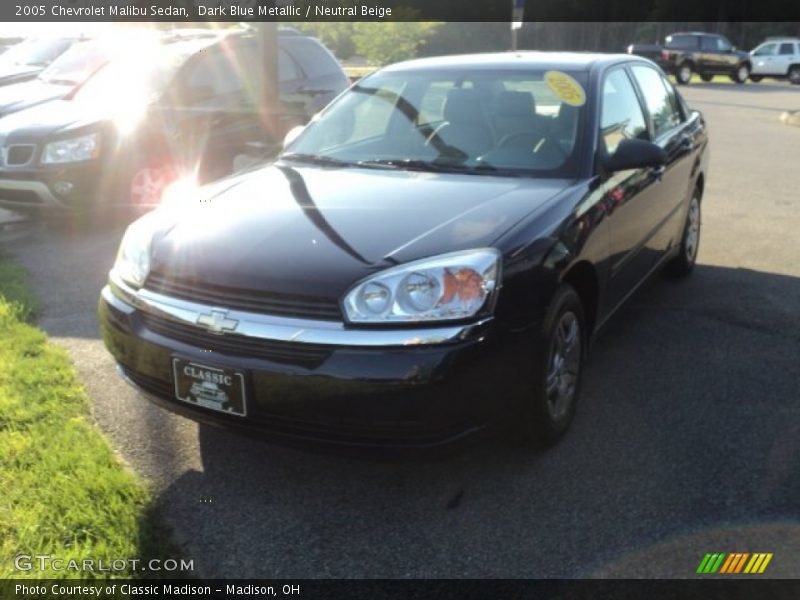 Dark Blue Metallic / Neutral Beige 2005 Chevrolet Malibu Sedan