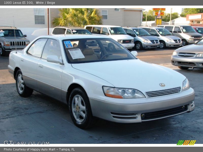 White / Beige 1993 Lexus ES 300