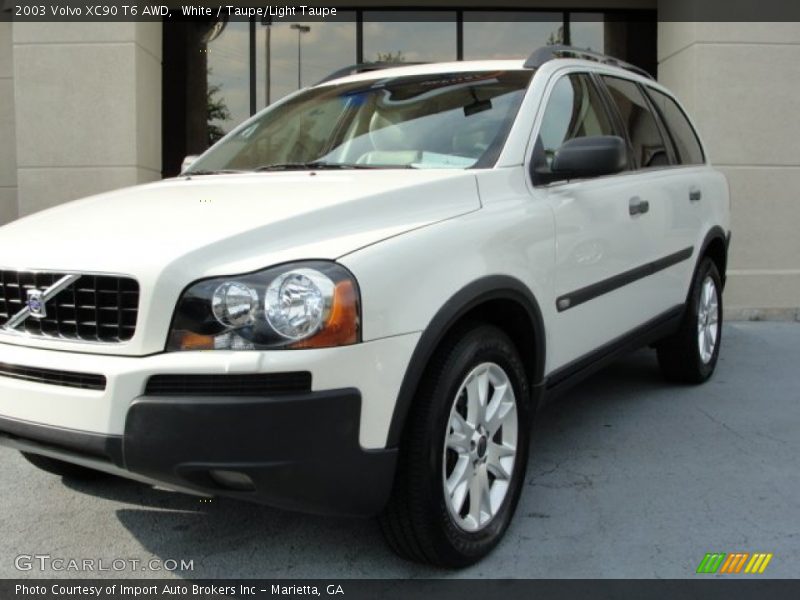 White / Taupe/Light Taupe 2003 Volvo XC90 T6 AWD