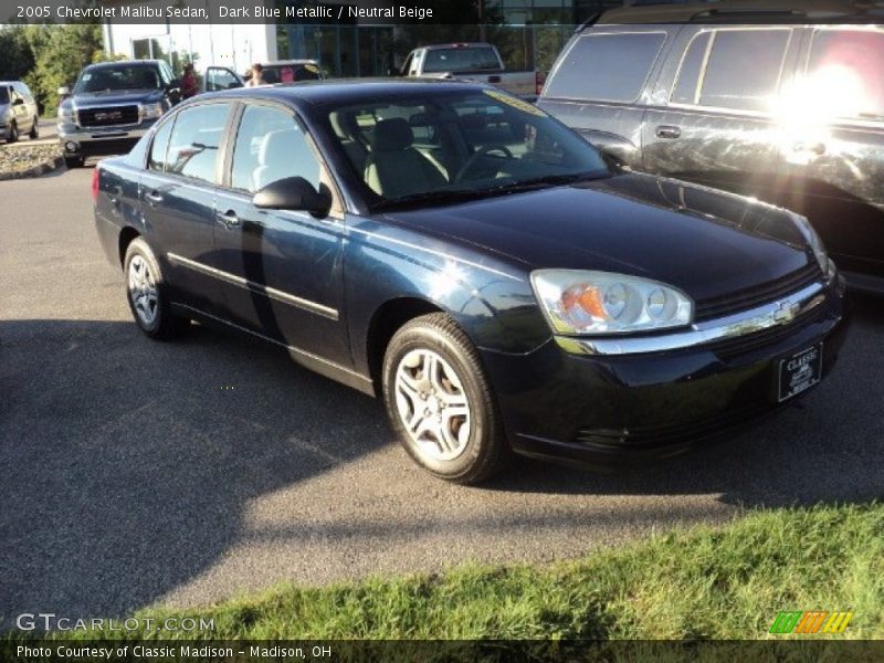 Dark Blue Metallic / Neutral Beige 2005 Chevrolet Malibu Sedan