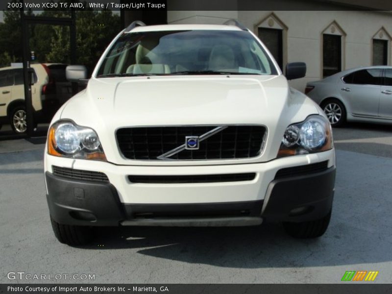 White / Taupe/Light Taupe 2003 Volvo XC90 T6 AWD
