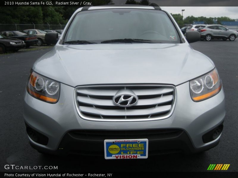 Radiant Silver / Gray 2010 Hyundai Santa Fe GLS