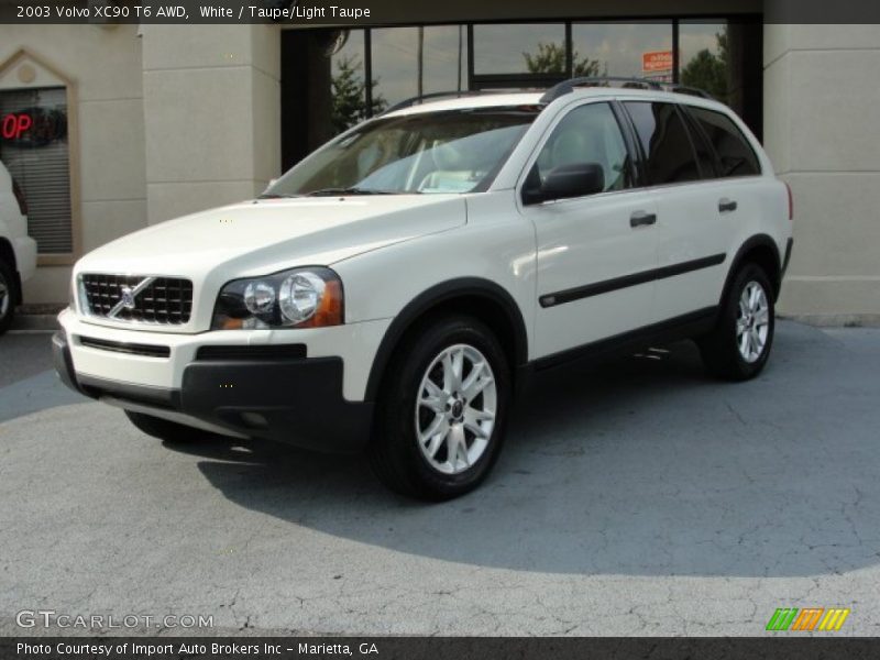 White / Taupe/Light Taupe 2003 Volvo XC90 T6 AWD