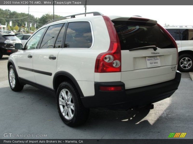 White / Taupe/Light Taupe 2003 Volvo XC90 T6 AWD