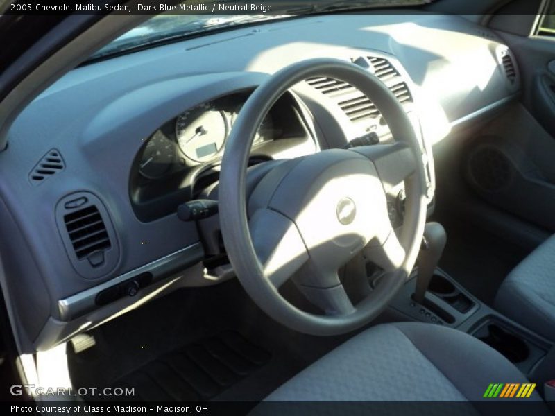 Dark Blue Metallic / Neutral Beige 2005 Chevrolet Malibu Sedan