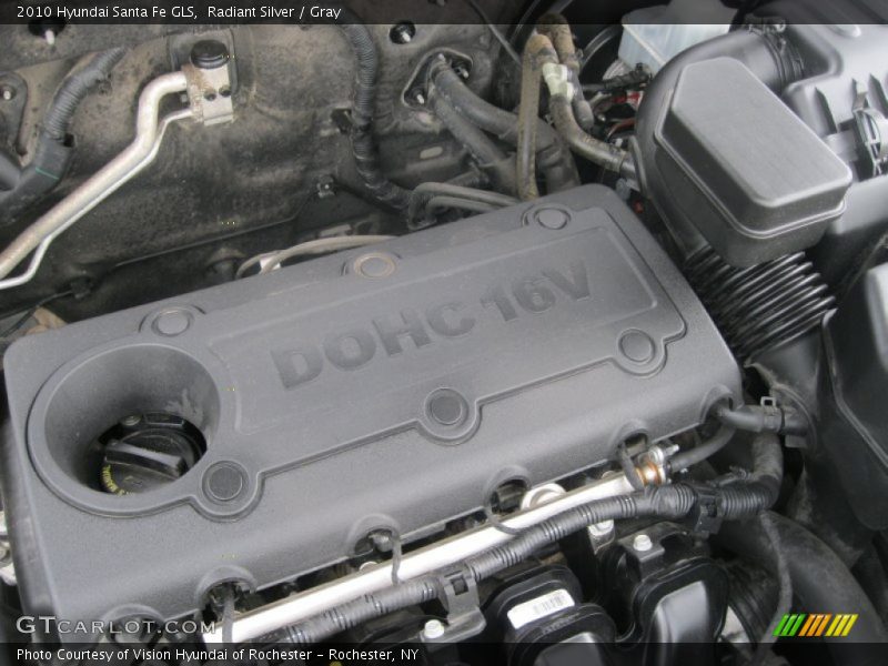 Radiant Silver / Gray 2010 Hyundai Santa Fe GLS